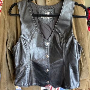 Black Leather Vest